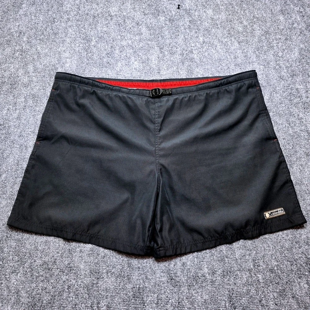 Columbia Men's XXL Black Performance Hiking Swim Shorts 7 Inch Inseam Mesh Lined